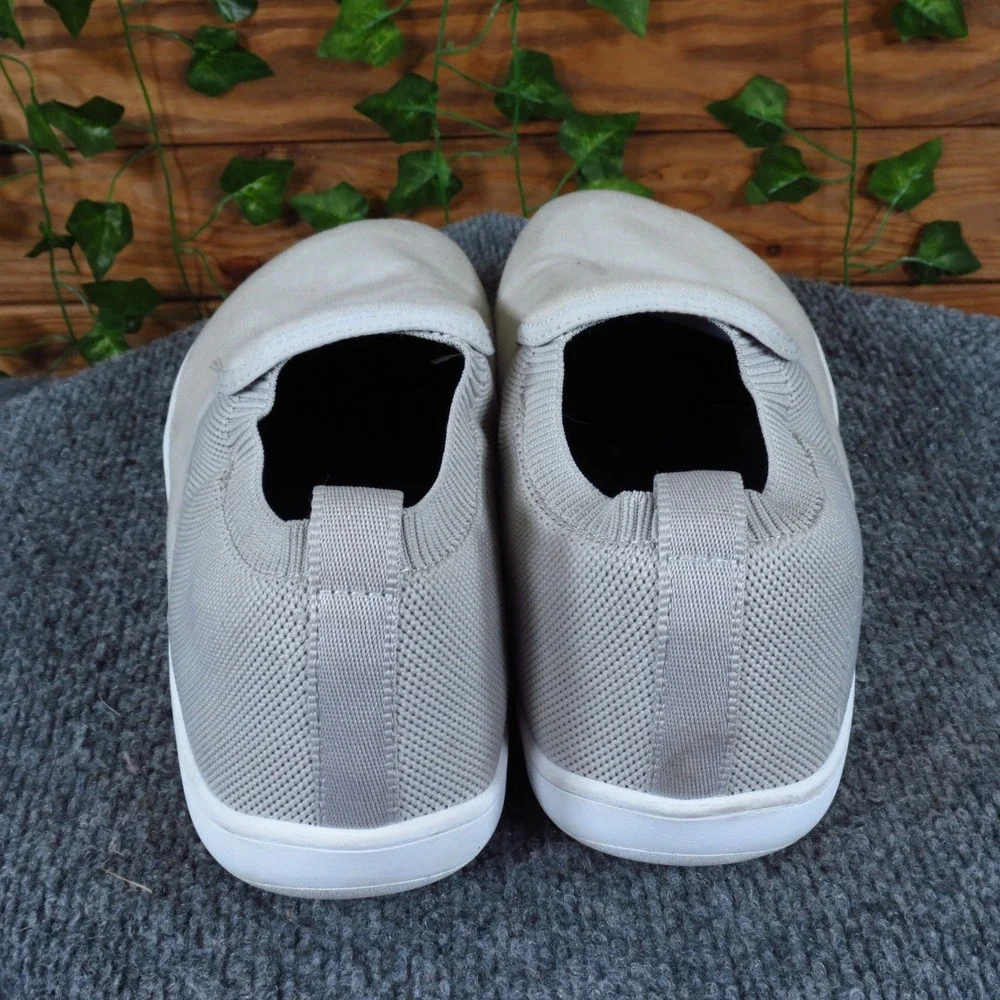 Whitin Men's Slip-On Casual Shoes Size 43 Light‎ Gray Canvas Minimalist Walking